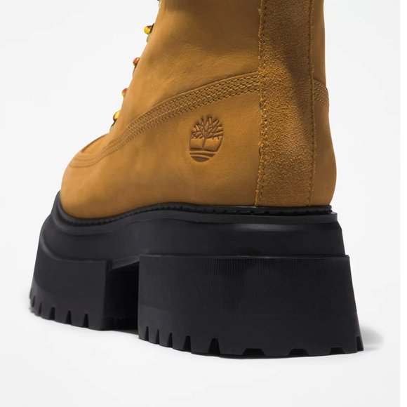 NWOB Timberland Sky 6-Inch Lace Up Wheat Nubuck Leather Platform Boots - Picture 7 of 9